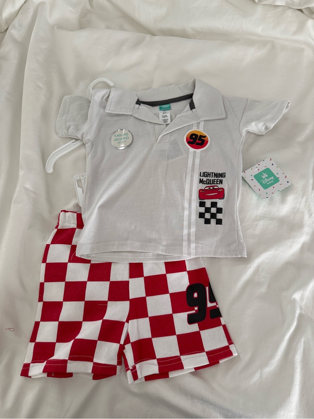 Disney Lightning McQueen White and Red Kids Matching Set